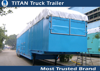 Green , yellow Auto / Car Hauler Carrier Transport Trailer for 8 - 20 cars Capacity supplier