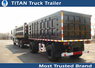 Sand , stone transportation heavy duty cargo box trailer draw bar with 2 axles