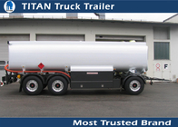 3 Axle 24cbm fuel tanker trailer for petrol , palm oil transportation 15000 - 30000 liters