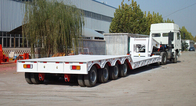Tri Axle Front Loading Lowboy Gooseneck Trailers With Power Station supplier