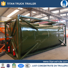 24000 Liters cooking oil tank container , carbon steel semi trailer tanker