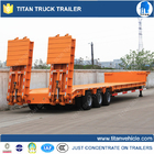 Tri - axle Multi Axle Trailer / lowbed trailer with hydraulic loading ramps supplier