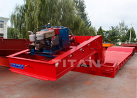 TITAN 4 Axle 100 Ton 120 ton Hydraulic Detachable Gooseneck Lowboy front loading semi Trailer for sale supplier