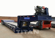 TITAN 3 axles 80 ton hydraulic detachable gooseneck lowbed lowboy trailer for Sale with 1 6meters long supplier