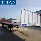 TITAN 50/60/70 ton 4 axles flatbed trailers with container lock  flatbed semi trailer supplier