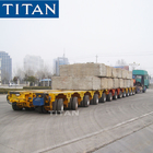 TITAN heavy truck trailer 12 axle modular hydraulic trailer with tow bar