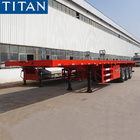 TITAN tri axle 40ft container flatbed trailer most popular trailer for sale supplier