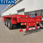 TITAN tri axle 40ft container flatbed trailer most popular trailer for sale supplier