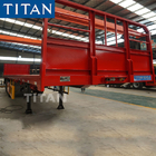 TITAN 4 axles 48 ft container flatbed pulling semi trailer for sale supplier