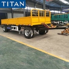 TITAN 30 Tons 2 Axles Side Wall Pulling Dropside Drawbar Trailer for Sale