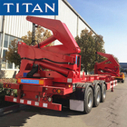 TITAN 20/40ft  side loader side lift crane self unloading container trailer supplier