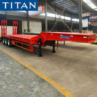 TITAN 3 axles 60/80 tons port engine low plate lowbed semi trailer supplier