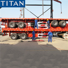 TITAN 2 Axle Bogie Suspension Heavy Duty Semi Trailers 40ft Flatbed Trailer supplier
