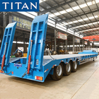 TITAN 3 axle 60/80 tonne drop step deck lowbed trcuk semi trailer