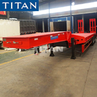 TITAN 3 axles 60/80 tons port engine low plate lowbed semi trailer supplier