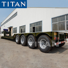 4 axle 100 ton military detachable gooseneck lowboy trailer-TITAN supplier