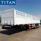 40ft tri axle trailers with dropsides fence semi trailer for sale supplier