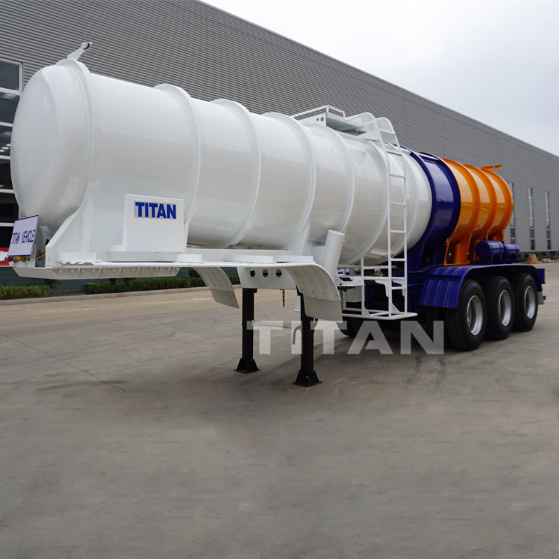 TITAN 3 essieux semi-remorque citerne pour transporter de l'acide sulfurique et de l'hydroxyde de sodium supplier