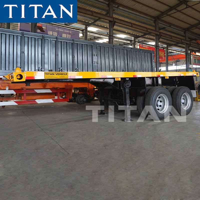 TITAN new 2 axle 20ft double flat deck platform trailer for sale near me supplier