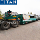 TITAN 3 Axles 60 ton Excavator Removable Gooseneck Lowboy Trailer For Sale supplier