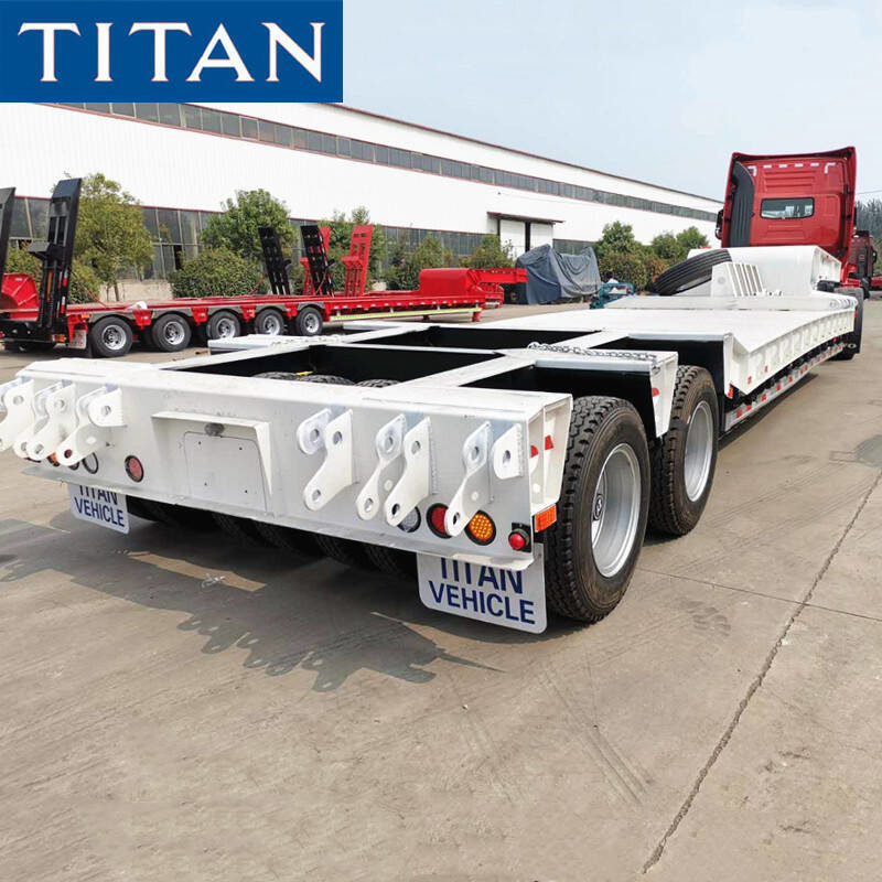 2 Line 4 Axle Machine Carriers Low Loader Trailer for Sale supplier